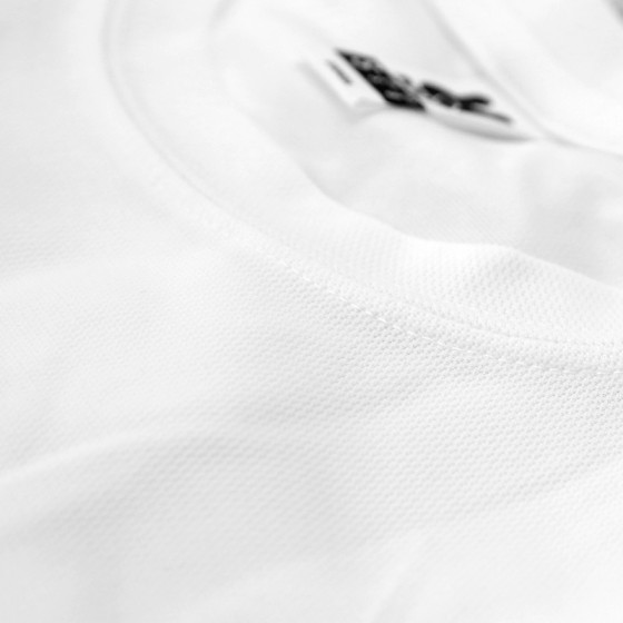 100% Polyester White Unisex Technical T-shirt