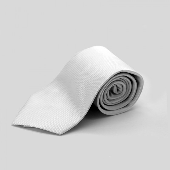 White Polyester Tie 100%