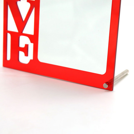 RED LOVE PlexiGlass frame 17x18 cm.