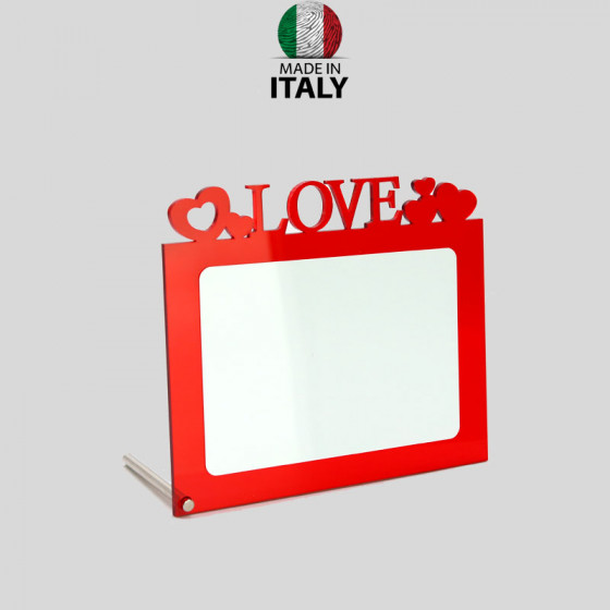 RED LOVE PlexiGlass frame 18x15 cm.