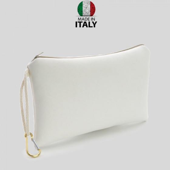 WHITE clutch bag 23x15 cm.