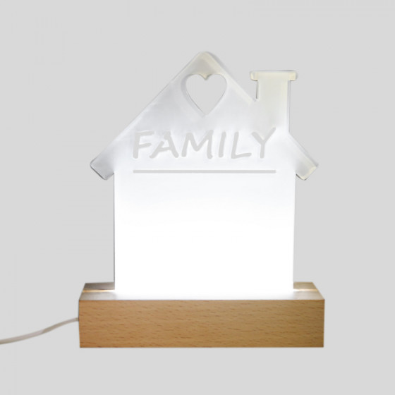Base LED con Plexy Sublimatico forma FAMILY