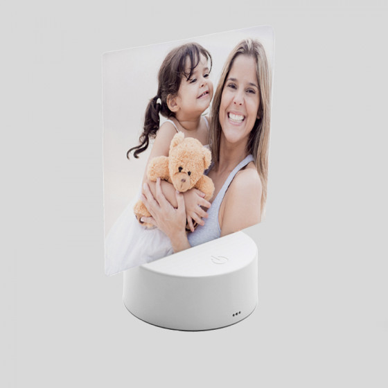 Multicolor LED Base with Sublimation Plexy 15x15 cm.