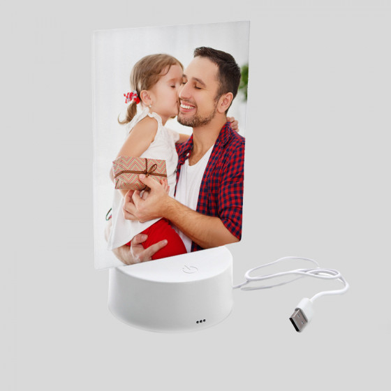 Multicolor LED Base with Sublimation Plexy 10x15 cm.