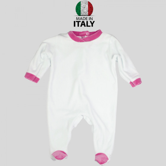 Baby Bodysuit Pink Border