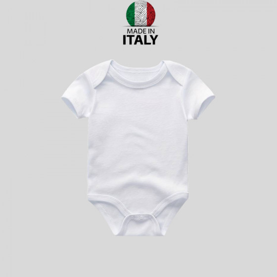 White Baby Bodysuit with Polyester Clip