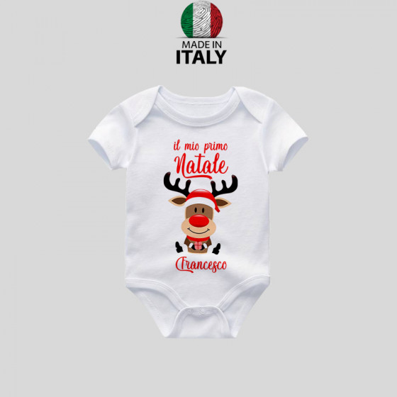 White Baby Bodysuit with Polyester Clip