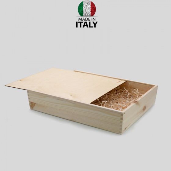 Scatola in legno con coperchio — Scatole & Storage