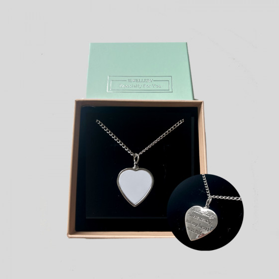 Necklaces with sublimation pendant including box