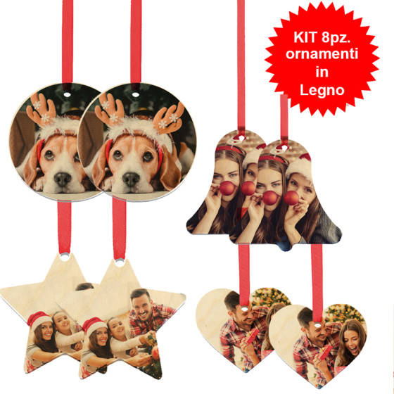 Kit 8 Ornamenti Natalizi in...